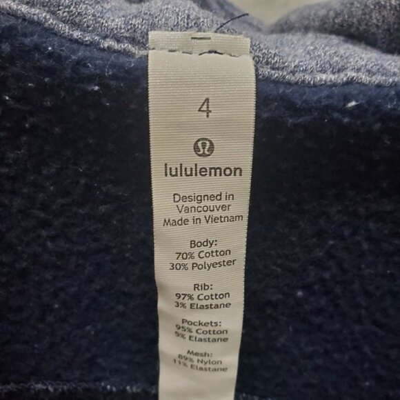 lululemon Scuba Hoodie Blue Zip Front & Pockets - Picture 11 of 12